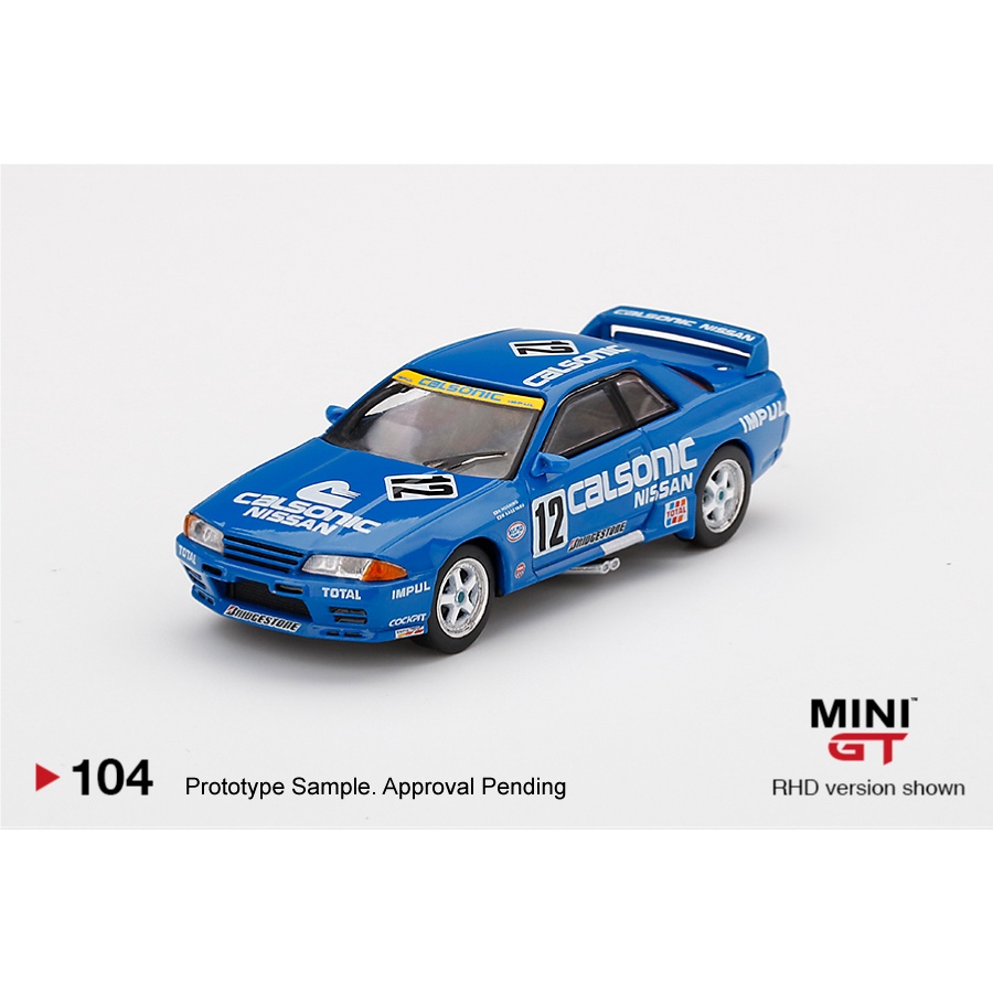MINI GT 1/64 : MGT00104-R : Nissan Skyline GT-R (R32) Gr. A #12 Calsonic 1993 Japan Touringcar Champ