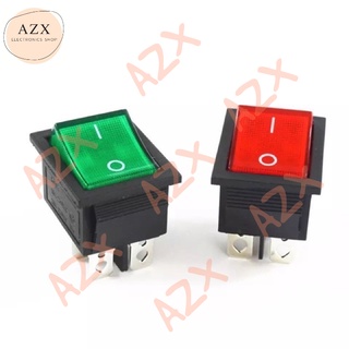พร้อมส่ง! RS-26 สวิทช์แลมป์ ON-OFF ตัวหนา 25x31 มม. มีไฟ LED 4 ขา  I-O SWITCH LAMP ON-OFF 220V/12V พร้อมส่ง