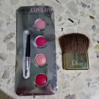 Dior lipglow ลิปสติกดิออร์ และแปรงปัดแก้ม