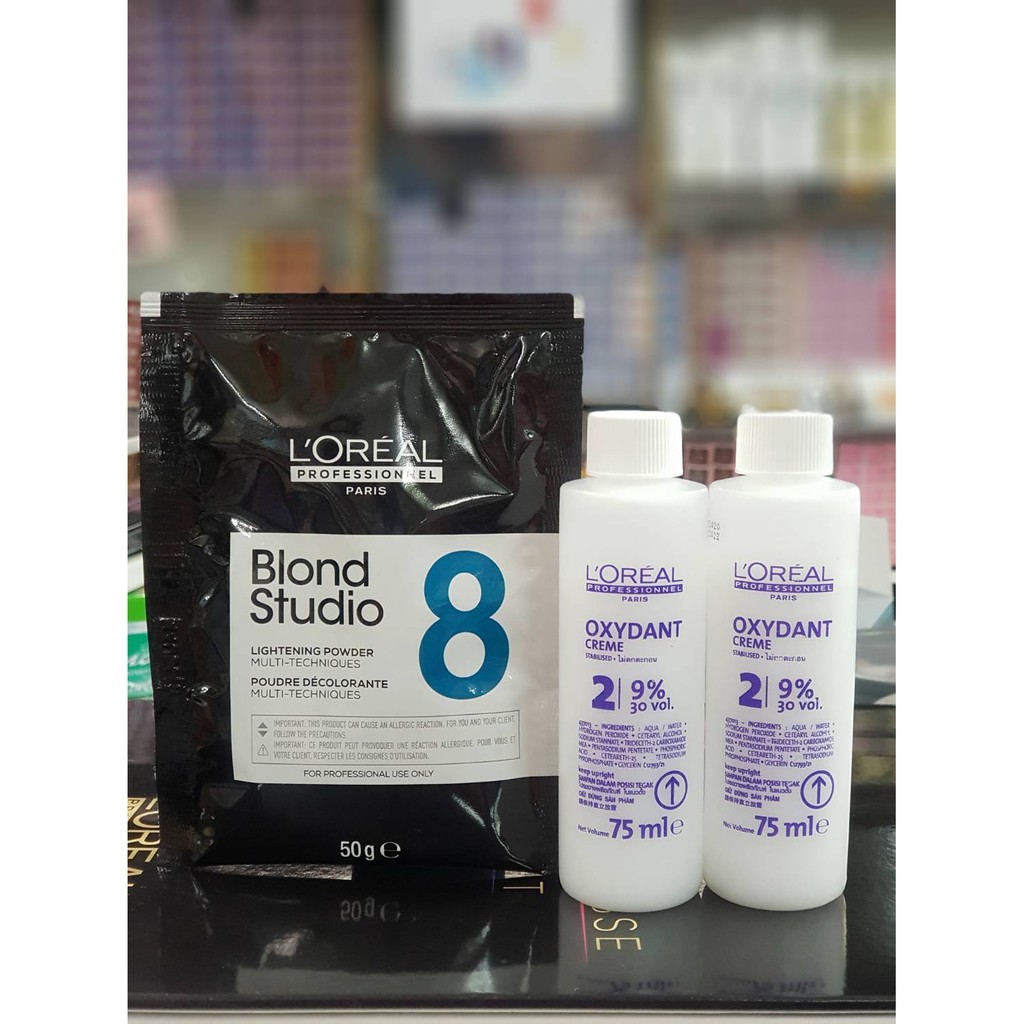 ลอรีอัล บลอนด์ สตูดิโอ 8 ผงฟอก 50g. Loreal Blond Studio Multi -Techniques Lightening Powder #ผงฟอก
