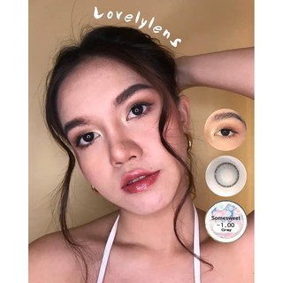 1 คู่ บิ๊กอายตาโต สีทา ตาแบ๋ว กลมโต ลายฮิตtiktok รุ่น Somesweet Gray by Lovelylens ขนาด 14.5ค่าสายตาปกติ