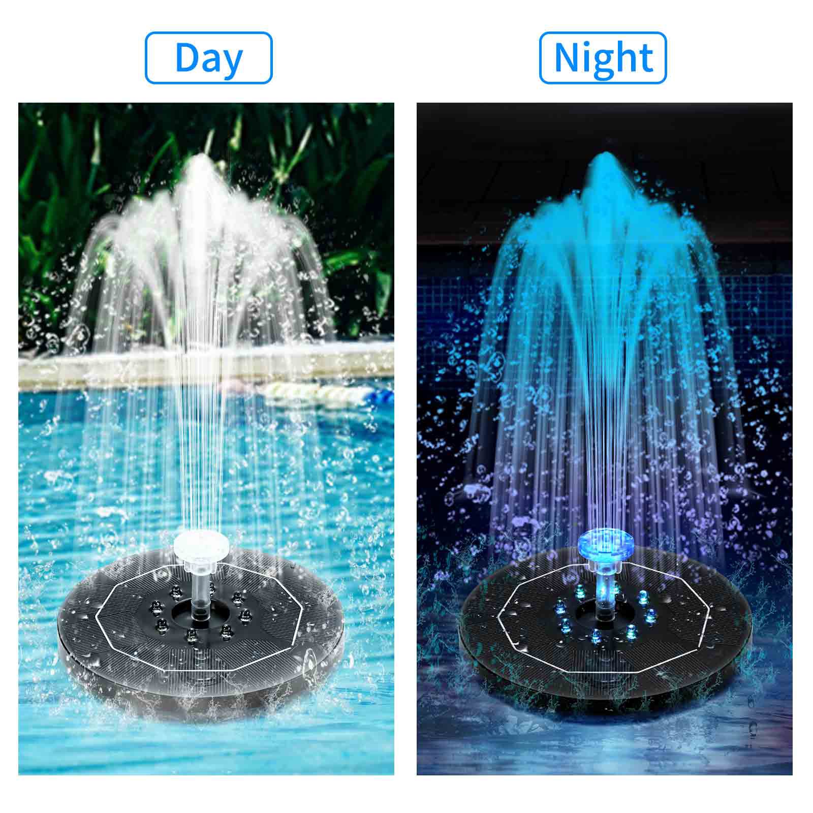 Wind Eagle Solar Powered Fountain With, Solar Outdoor Water Fountain With Led Lights