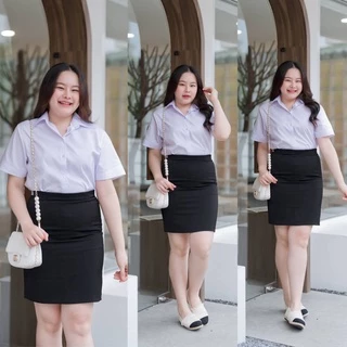 กระโปรงนักศึกษาทรงเอ ไซต์ใหญ่ สาวอวบพลัสไซต์🧋กระโปรงนักศึกษา ทรงเอ กระโปรงทรงเอผ่าหลัง ความยาว20-26นิ้ว • เอว33-45