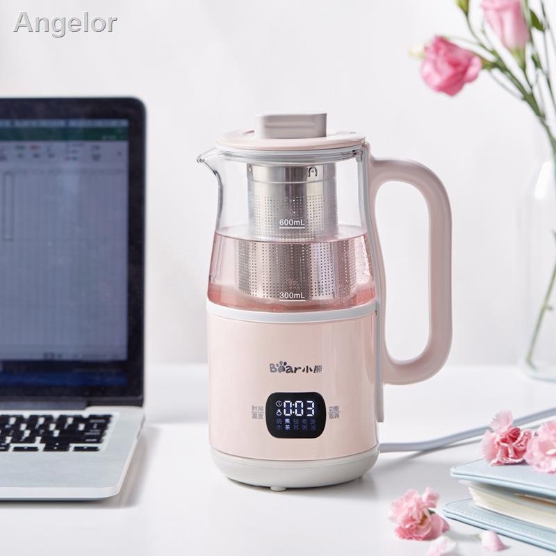 📣ส่วนลด 50%📣☏卍✓กาต้มน้ำร้อนแบบพกพา Bear mini health pot YSH-C06B1 glass electric kettle electric kettle 0.6 liter
