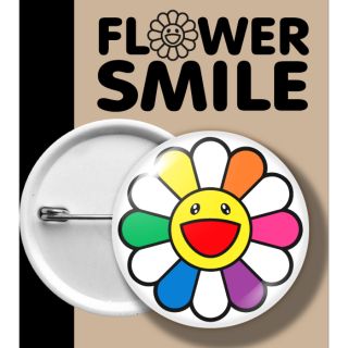 เข็มกลัด ฟลาวเวอร์ สไมล์ FLOWER SMILE WHITE RAINBOW ขาวรุ้ง