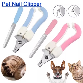 BHQ🐶พร้อมส่ง😻Pet Nail Clipper เป็นแสตนเลส กรรไกรตัดเล็บแมว กรรไกรตัดเล็บสุนัข กรรไกรตัดเล็บ พร้อมตะไบ