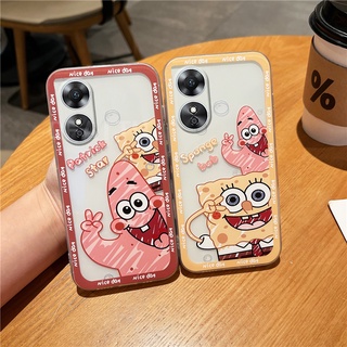 ใหม่ เคสโทรศัพท์มือถือแบบนิ่ม ใส กันกระแทก กันรอยเลนส์กล้อง ลาย SpongeBob and Da Xiong แฟชั่น สําหรับ OPPO A38 4G 2023 OppoA38