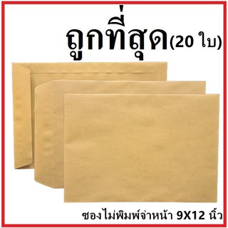 (ฉ)ซองเอกสาร ไม่พิมพ์ ขนาด 9x12 (20 ใบ)