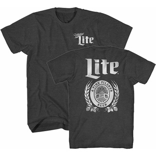 เสื้อยืดโอเวอร์ไซส์เสื้อยืด พิมพ์ลายโลโก้เบียร์ Miller Lite สไตล์คลาสสิก สําหรับผู้ชายS-3XL