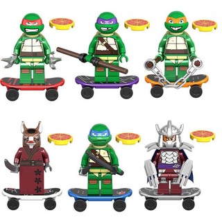 ชุดตัวต่อ Ninja Turtles ขบวนการเต่านินจา TMNT ครบชุด 6 ตัว