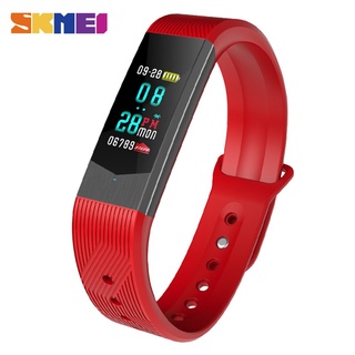 SKMEI Fitness Women Smart Watch Men Bluetooth Heart Rate Blood Pressure Pedometer Clock LED Sport Watch