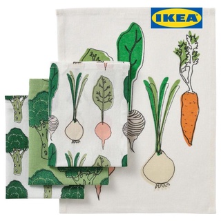 Gift4all ผ้าเช็ดจาน ikea  ผ้าเช็ดช้อน ผ้าเช็ดโต้ะ ผ้าเช็ดในครัว ลายผัก 4 แบบ