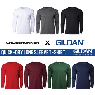 Gildan x CROSSRUNNER เสื้อยืดแขนยาว แบบแห้งเร็ว น้ําหนักเบา สําหรับผู้ชาย และผู้หญิง CRR36400 CRR36400