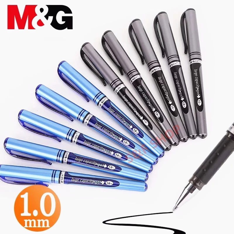 ปากกาเจล M&G AGP-13604 ขนาดเส้น1.0mm.แบบถอดฝา มี2สีให้เลือก(สีน้ำเงิน,สีดำ)ผลิตภัณฑ์คุณภาพ เครื่องเขียน(ราคาต่อด้าม)