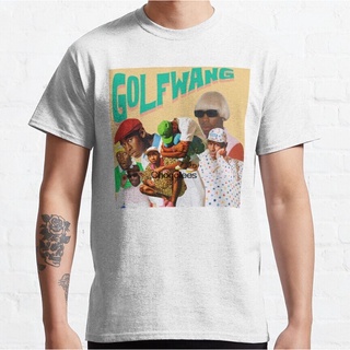 คอตต้อนคอกลมเสื้อยืดลําลอง ลาย Tyler Golfwang เข้ากับทุกการแต่งกาย สําหรับผู้ชาย 946336S-5XL