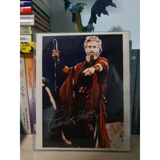 ลายเซ็นแท้! ชาร์ลตัน เฮสตัน (Charlton Heston) จากหนังเรื่อง บัญญัติสิบประการ