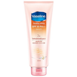 Vaseline Serum Healthy White SPF30 PA++ 320 ml. วาสลีนเซรั่มเอสพีเอฟ 30 พีเอ++ ไวท์เทนนิ่งสูตร 3 โลชั่นบำรุงผิว