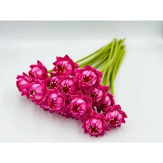 ดอกบัวพับประดิษฐ์ ทำจากผ้า ( 3 ดอก )