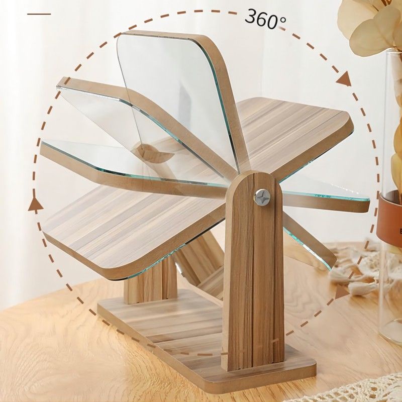 กระจกตั้งโต๊ะ กระจกแต่งหน้า สไตล์เกาหลี กระจกไม้มินิมอล กระจกมินิมอล - รูปที่ 4