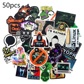 Programming Hacker Developer Stickers 50Pcs/Set Japanese Anime Waterproof Stickers  Decal for toys