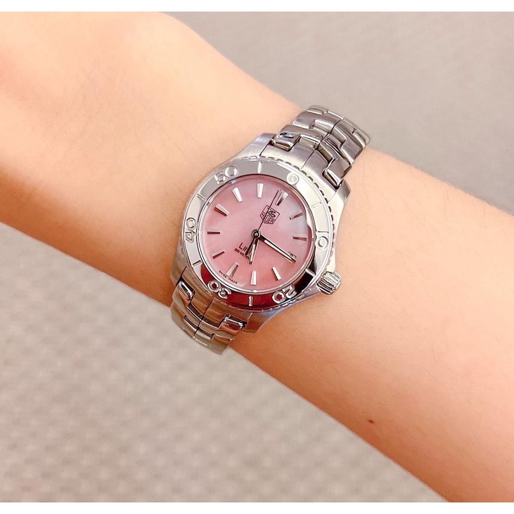 Tag heuer link G 3 pink pearl lady size 28 mm