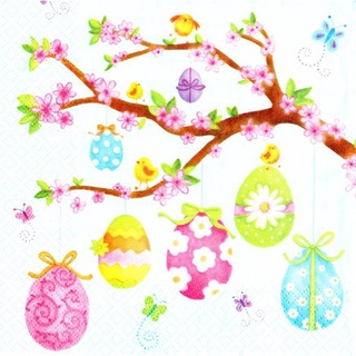 Pladao Napkin ภาพเทศกาล อีสเตอร์ Easter Springtime Feeling กระดาษ แนพกิ้น สำหรับงานศิลปะ เดคูพาจ decoupage ขนาด L 33x33