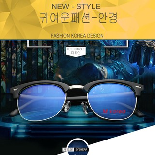 Fashion M korea แว่นตากรองแสงสีฟ้า D 754 สีดำด้านตัดเงิน ถนอมสายตา