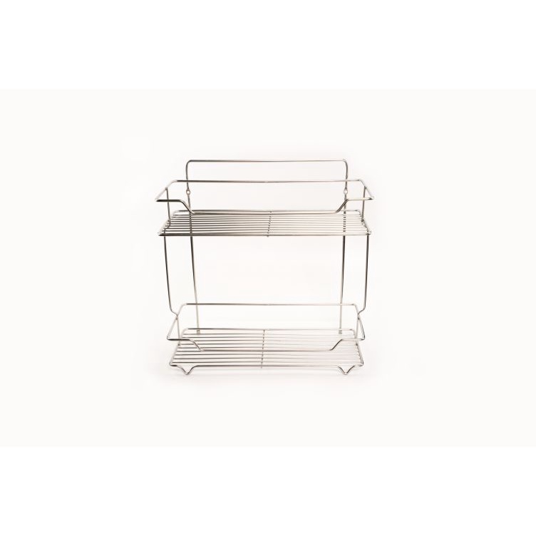 QLineชั้นวางของติดผนังสเตนเลส 2 ชั้น MS-704/2