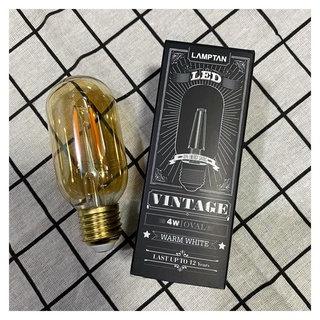 หลอดไฟ LED VINTAGE OVAL 4W Warm White E27 LAMPTAN