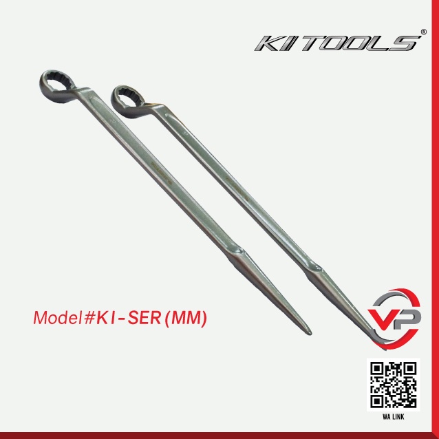 KI TOOLS SINGLE END OFFSET RING RAT TAIL WRENCH 12PT 17 19 21 22 24 27 30 32 36 38 41 46 MM