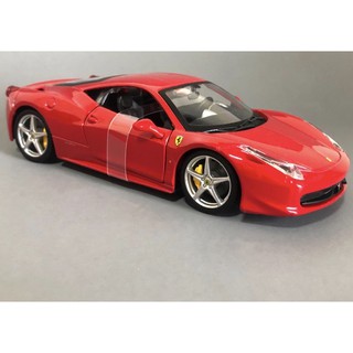 โมเดลรถเหล็กFerrari 458-ltalia 1/24 Buragoโมเดลสวยสมจริง