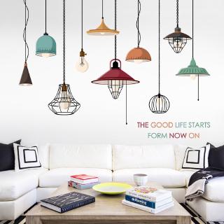 (zooyoo) retro chandelier สติ๊กเกอร์สําหรับติดตกแต่งผนังห้อง