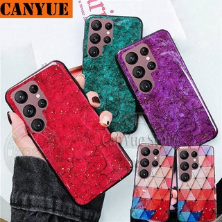 Samsung Galaxy S23 S22 Ultra S21 S20 FE S23+ S22+ S21+ S 23 22 21 Plus S23Ultra S22Ultra S21Ultra S21FE S20FE M52 (5G) Marble Glitter Soft Case Epoxy Gold Foil TPU Phone Cover Bling Silicon Back Casing