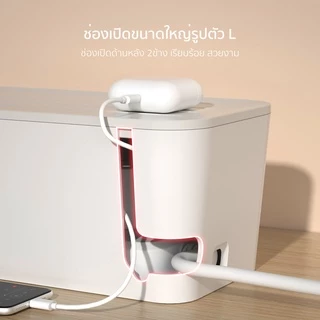 RANDY ปลั๊กไฟ เพื่อใช้กับ กล่องเก็บสายไฟ จัดเก็บเรียบร้อย สายไฟไม่พันกัน วัสดุทนไฟ ปลอดภัย เหมาะกับทุกการตกแต่งบ้าน