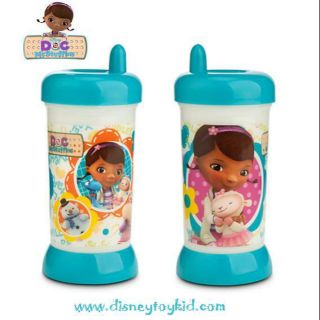 Doc McStuffins Sipper Cup -- แก้วหัดดื่ม ลาย ด็อกแมคสตัฟฟินท์ ขนาด 8 ออนซ์ สินค้านำเข้า Disney USA