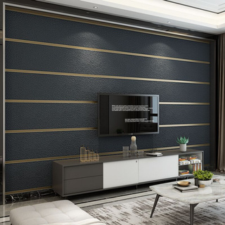 10M 3D Modern Deerskin Stripes กระดาษติดผนังห้องนอนแนวนอนพื้นหลังทีวีวอลล์เปเปอร์