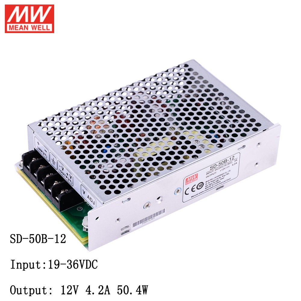 Mean WELL SD-50B-12 19 ~ 36VDC ถึง 12V DC 4.2A 50W DC-DC Converter Enclosed Switching Power Supply 2