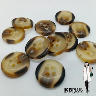 กระดุมลายกระ  15mm*0.4mm ( 12ชิ้น)   No.121684-1559