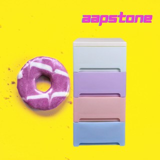 Aapstone ตู้ลิ้นชัก 4-5 ชั้น หน้ากว้าง 35 ซม. คละสี  มีล้อ สินค้าพร้อมจัดส่ง