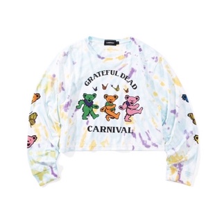 3. CARNIVAL X GRATEFUL DEAD BEARS T-SHIRT TIE DYE CROP ✅ SIZE L (ไหล่ 17.5-18" , อก 36-38" , ยาว 18-19")