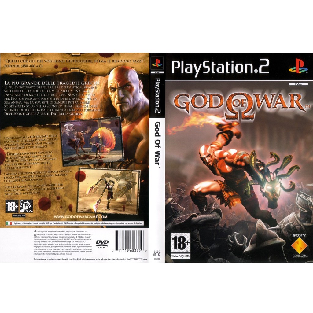 เกมส์ God of War  [USA) (PS2) สำหรับเครื่องที่แปลงระบบแล้วเท่านั้น