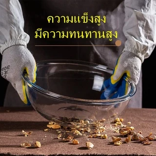 ชามแก้วขนาดใหญ่ ชามแก้วใสชามแก้วสำหรับผสมอาหารชามแก้วใส่อาหารสามารถใช้ในไมโครเวฟได้ชามแก้วใส่สลัด