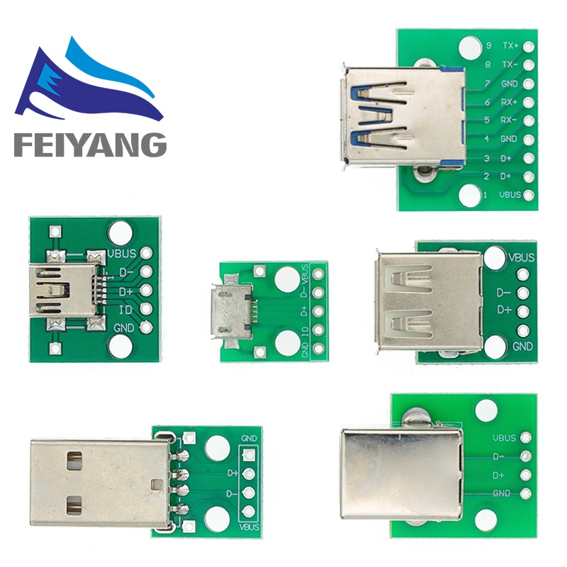 MICRO MINI USB2.0 3.0 ชายหญิง USB ชายหญิง B-type Square Interface Adapter สําหรับ Mike 5p เครื่องพิมพ์ 5 ชิ้น