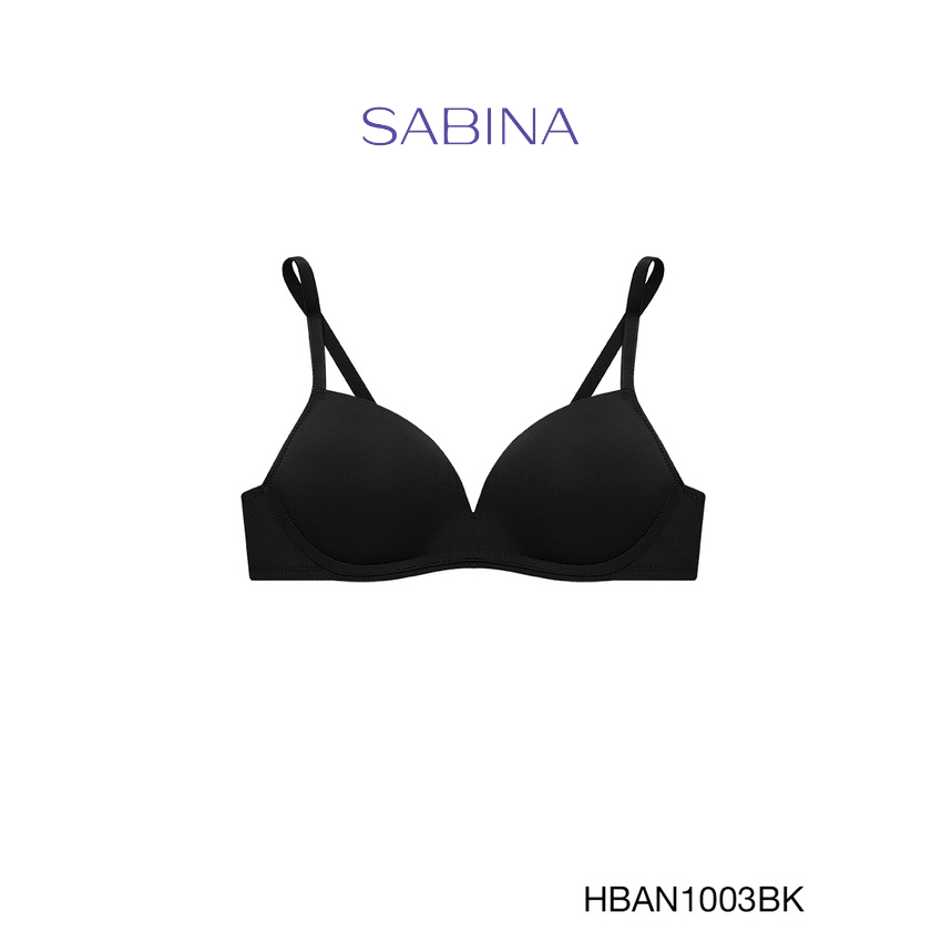 Sabina เสื้อชั้นใน Habpy Push (ไม่มีโครง) รหัส HBAN1003BK สีดำ