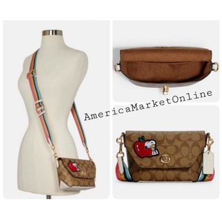 กระเป๋า COACH/ Coach X Peanuts Karlee Crossbody In Signature Canvas With Snoopy ( COACH C4114)