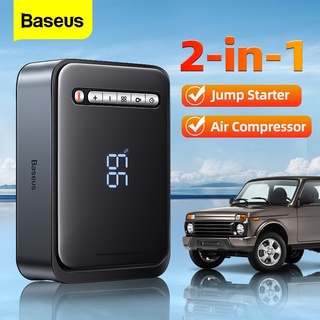 Baseus 2 In 1 พาวเวอร์แบงค์ปั๊มลม 1000A แบบพกพา สําหรับรถยนต์