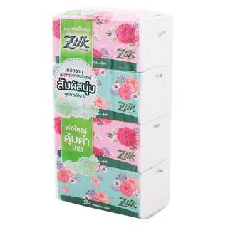 ✨นาทีทอง✨ ซิลค์ กระดาษเช็ดหน้า ซอฟท์แพ็ค 220 แผ่น แพ็ค 4 ZILK Facial Tissue by Cellox Soft Pack 220 sheets Pack 4