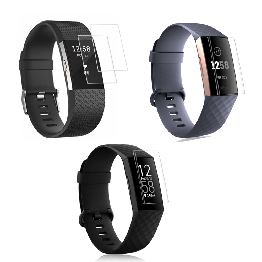 ฟิล์มกันรอยหน้าจอ แบบนิ่ม สําหรับ Fitbit Charge 2 3 4 5 Smart Watch