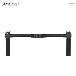 Andoer อุปกรณ์แฮนด์มือจับอะลูมิเนียมอัลลอยด์แบบคู่สําหรับ Zhiyun Crane 2 Gimbal Stabilizer