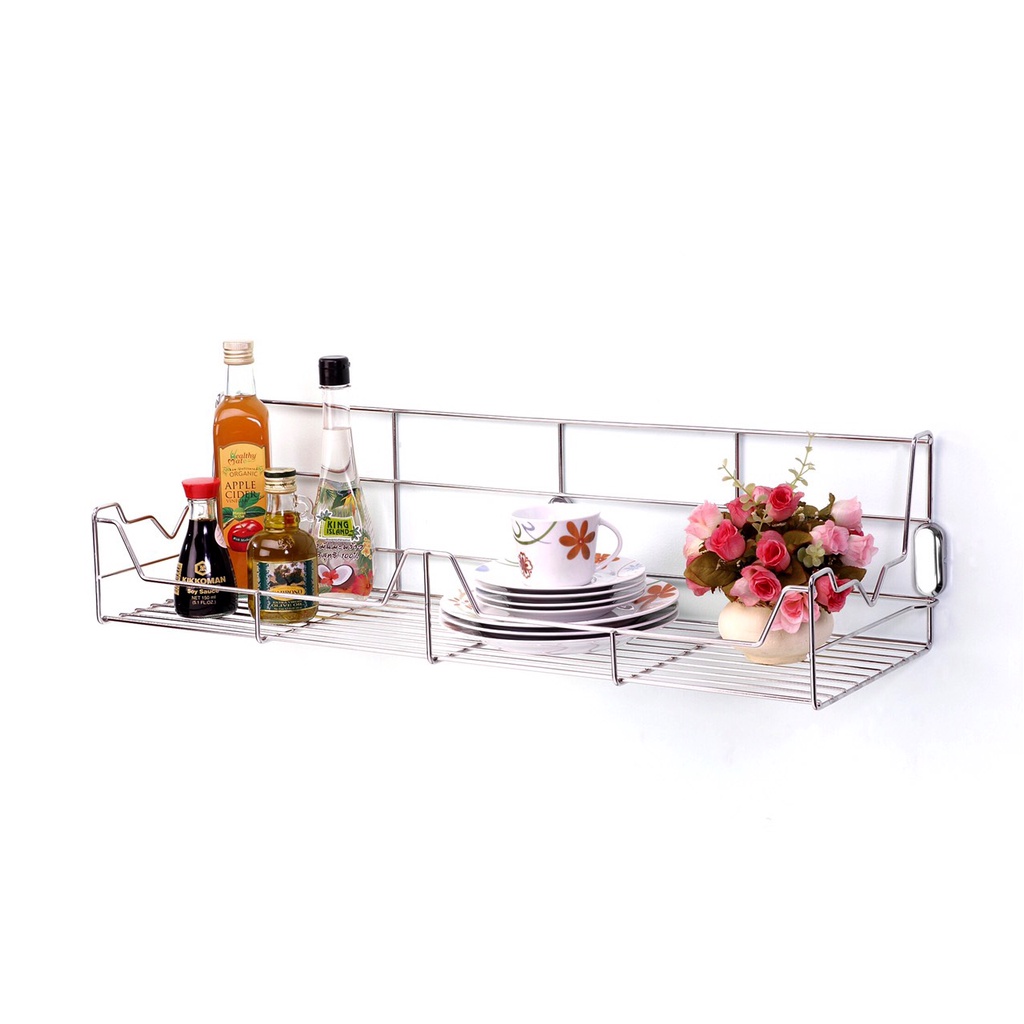 KOWAHOMEWARE KWH-DR005ชั้นวางจานสเตนเลส 304 อเนกประสงค์ฟรีที่คั่นจาน5ชิ้น 80 x25x21ซม